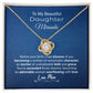 To My Beautiful Daughter Anchor of Faith Necklace Navy blue
