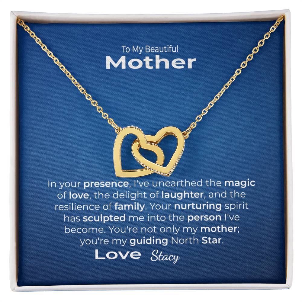 To my beautiful mother interlocking heart