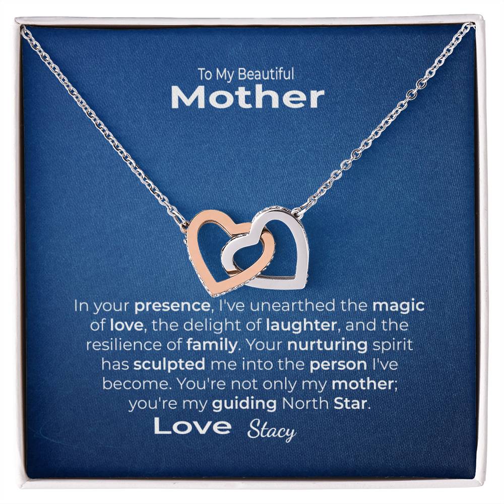 To my beautiful mother interlocking heart