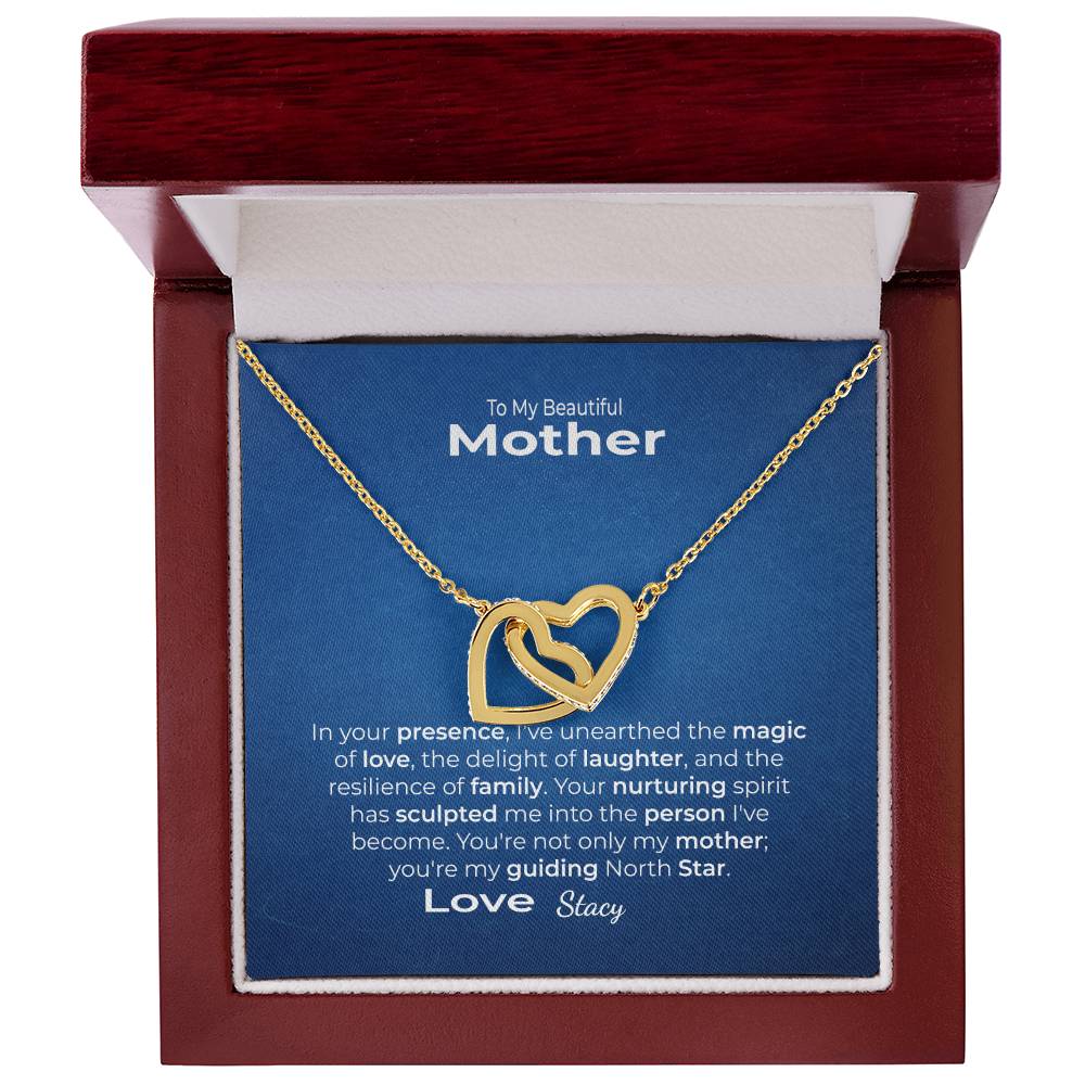 To my beautiful mother interlocking heart