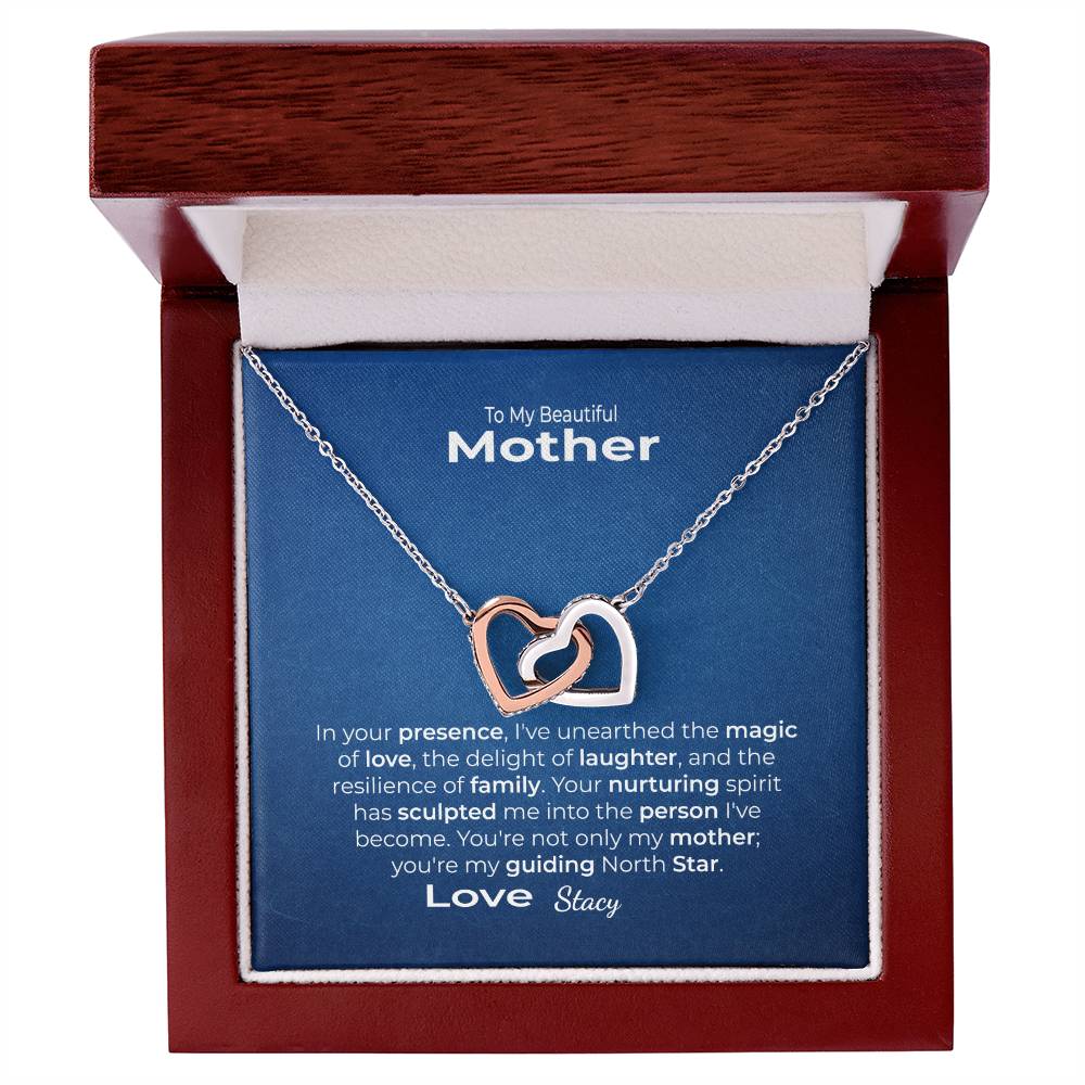 To my beautiful mother interlocking heart
