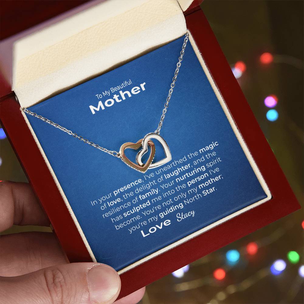 To my beautiful mother interlocking heart
