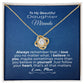 To My Beautiful Daughter Always Remember Necklace Navy blue