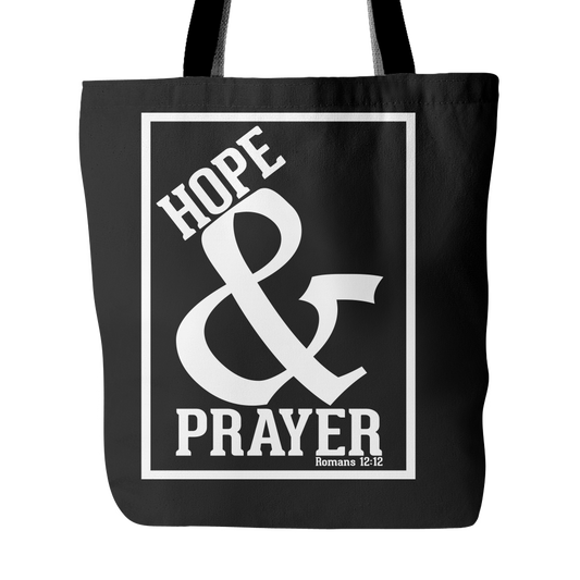 HOPE & PRAYER ROMANS 12:12 TOTE BAG - Love The Lord