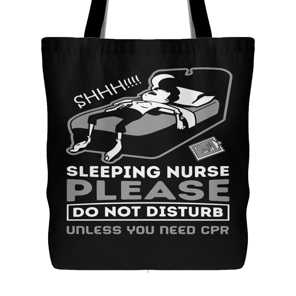 Sleeping Nurse Totebag